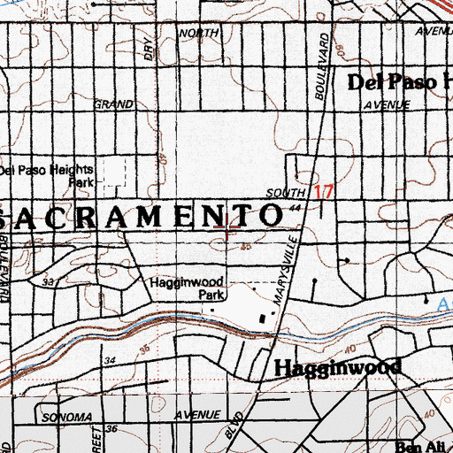 Topographic Map of Greater Community Church of God in Christ, CA