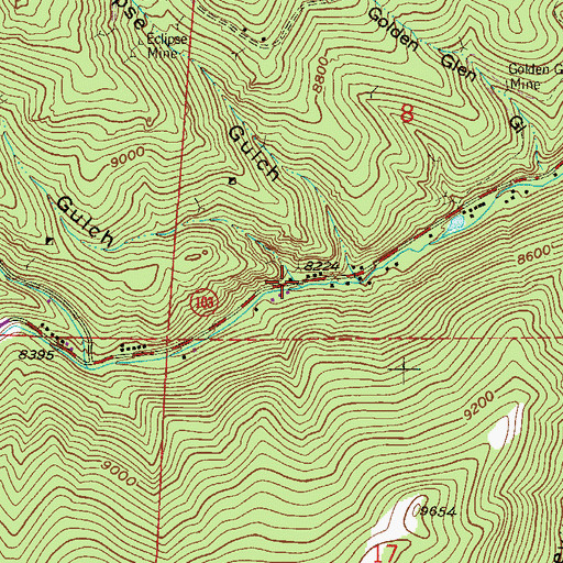 Topographic Map of Maximilian Gulch, CO