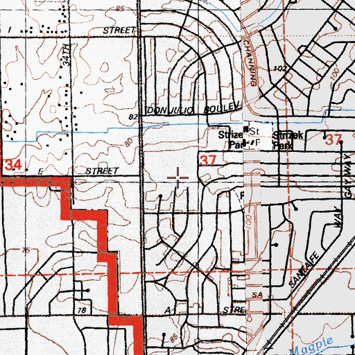 Topographic Map of Slavic Missionary Church, CA
