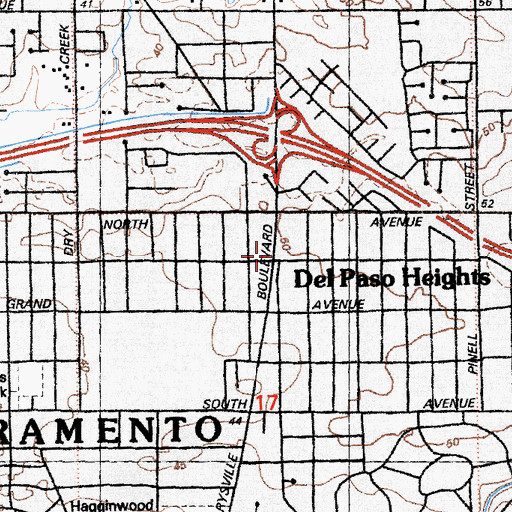 Topographic Map of Victory Tabernacle, CA