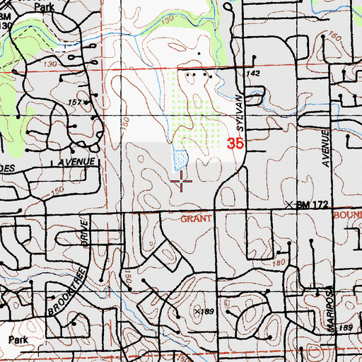 Topographic Map of San Juan Plaza Shopping Center, CA