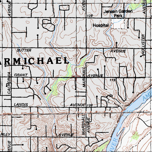 Topographic Map of United Pentecostal Church, CA