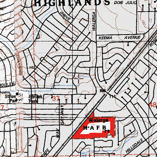 Topographic Map of Kohler Park, CA