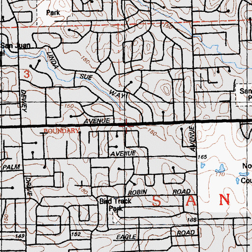 Topographic Map of Palos Via High School, CA