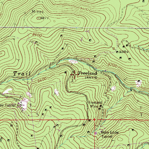 Topographic Map of Freeland, CO