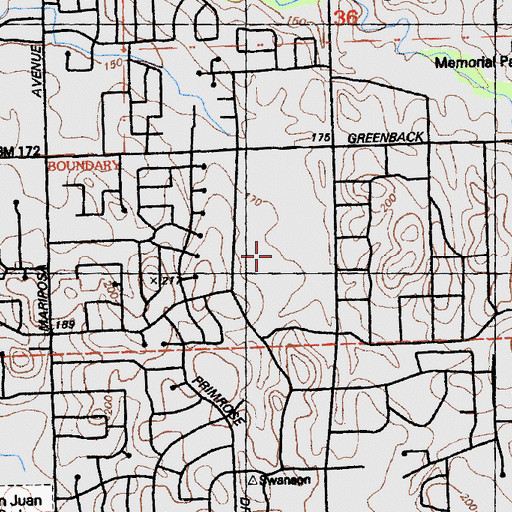 Topographic Map of Birdcage Center, CA