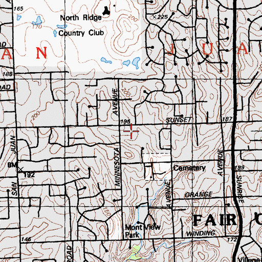 Topographic Map of Freedom Christian School, CA