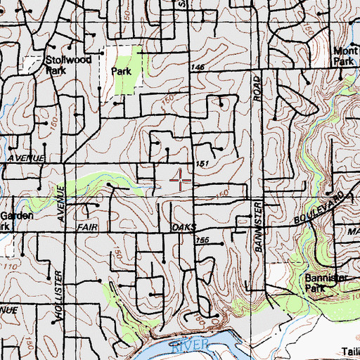 Topographic Map of Gateway Christian Life Church, CA
