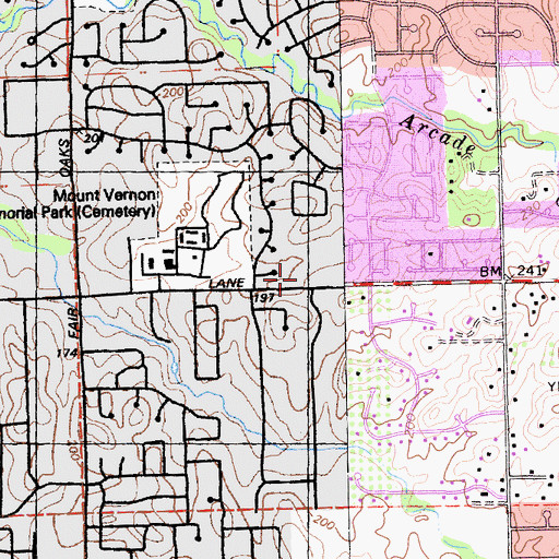 Topographic Map of Victory Christian School (historical), CA