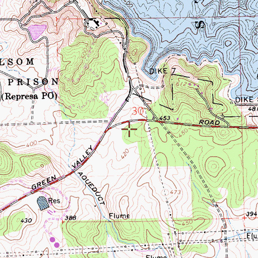 Topographic Map of Briggs Ranch Mini Park, CA