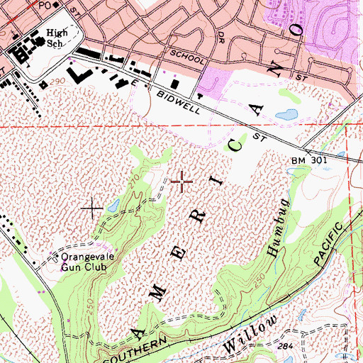 Topographic Map of California Hills Neighborhood Park, CA