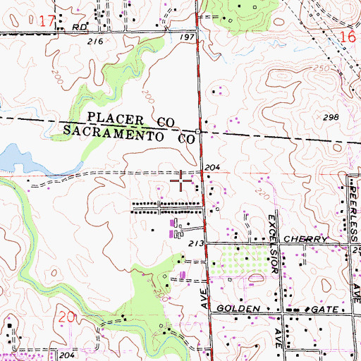 Topographic Map of Church of Hazel Avenue, CA