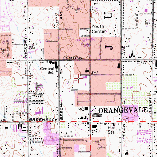 Topographic Map of Family Christian Academy, CA