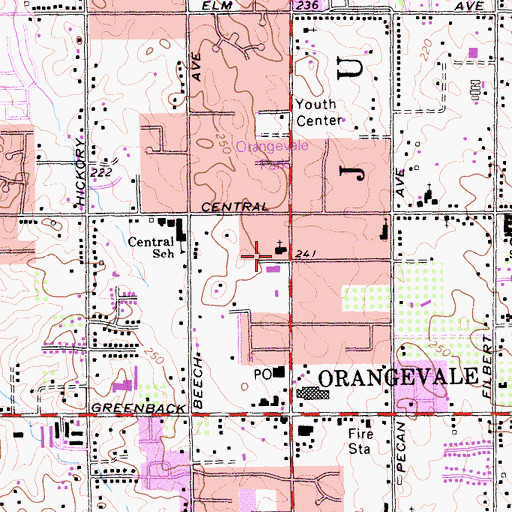 Topographic Map of Family Christian Center, CA