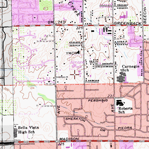 Topographic Map of La Vista Center (historical), CA