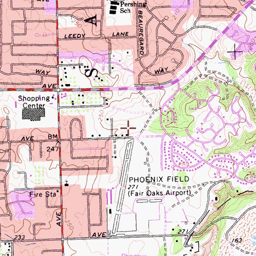 Topographic Map of Little Phoenix Park, CA