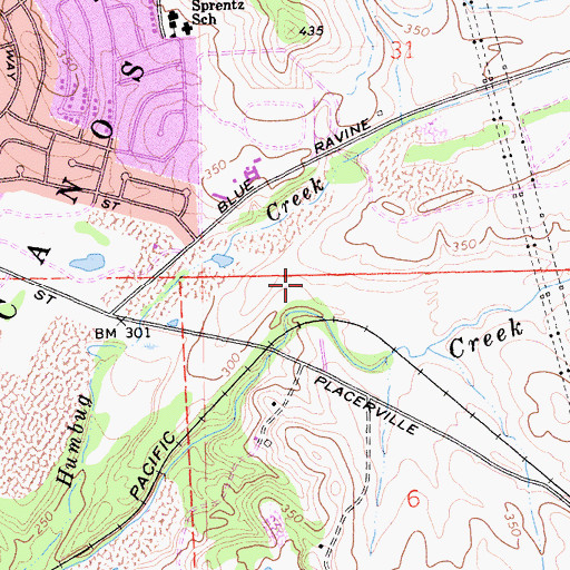 Topographic Map of Dignity Health Mercy Hospital of Folsom, CA