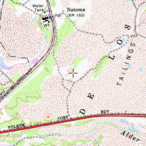 Topographic Map of Natoma Station Neighborhood Park, CA