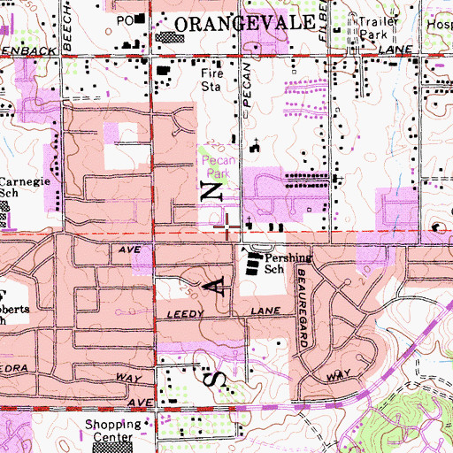 Topographic Map of Seventh Day Adventist Church, CA