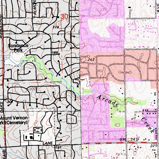 Topographic Map of Trajan Elementary School, CA