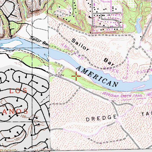 Topographic Map of Upper Sunrise Recreation Area, CA