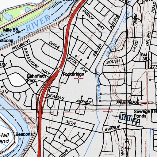 Topographic Map of Brannan School Park, CA
