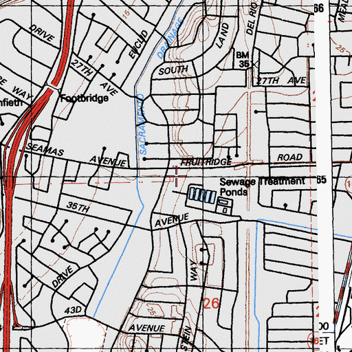 Topographic Map of Cooledge Park, CA