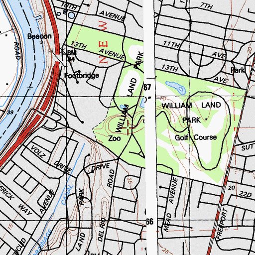 Topographic Map of Fairytale Town, CA