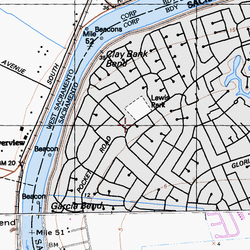 Topographic Map of Grace Bible Church, CA