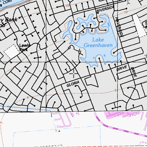 Topographic Map of Greenhaven Lutheran Church, CA