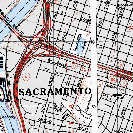 Topographic Map of O'Neil Park, CA