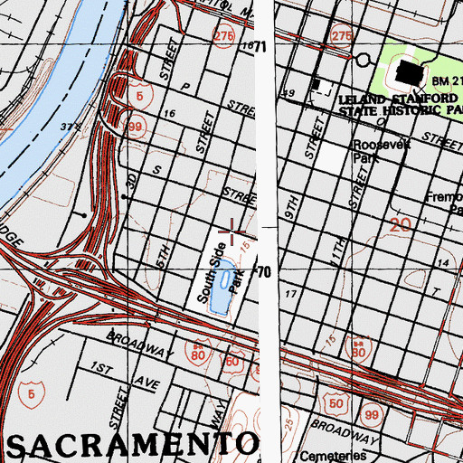 Topographic Map of Our Lady of Guadalupe Roman Catholic Church, CA