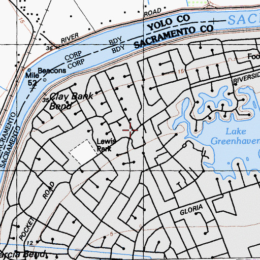 Topographic Map of Riverside Wesleyan Church, CA