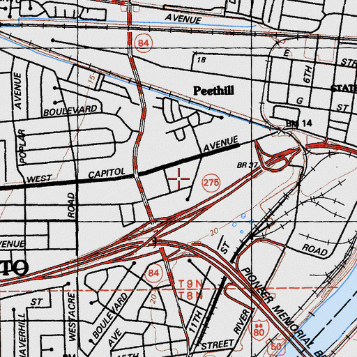 Topographic Map of Apostolic Faith Tabernacle, CA