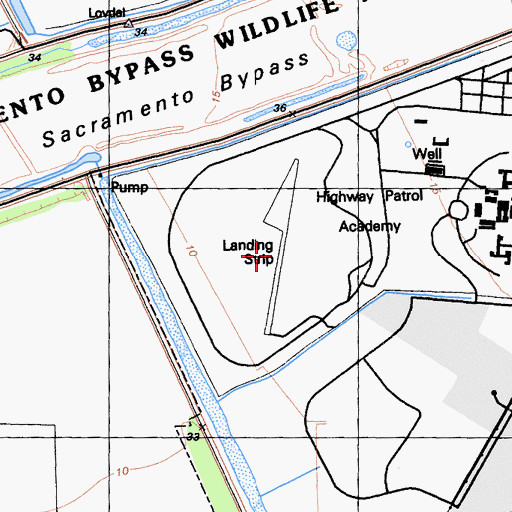 Topographic Map of Caltrans Test Center, CA