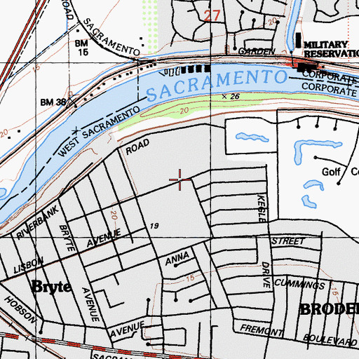 Topographic Map of First Latin American Baptist Church, CA