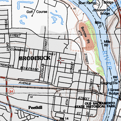 Topographic Map of Grace Romanian Baptist Church, CA