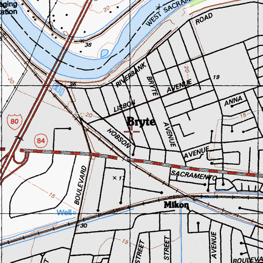 Topographic Map of Russian Church of Evangelic Christian Baptists, CA