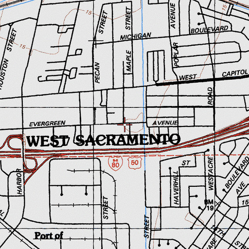 Topographic Map of Sikh Temple of Sacramento, CA