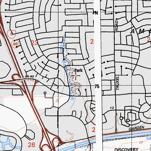 Topographic Map of Bannon Creek Elementary School, CA