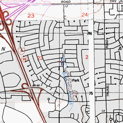 Topographic Map of Bannon Creek Parkway, CA