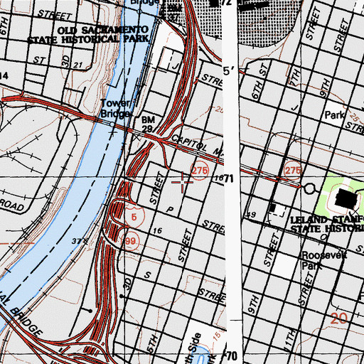Topographic Map of California State Board of Equalization Law Library, CA