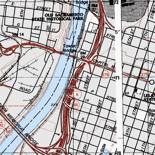 Topographic Map of Crocker Park, CA