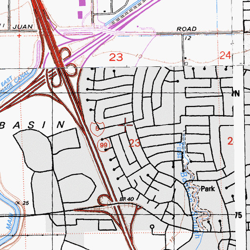 Topographic Map of Jefferson School Park, CA