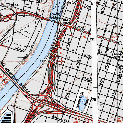 Topographic Map of Kingdom Hall of Jehovahs Witnesses, CA