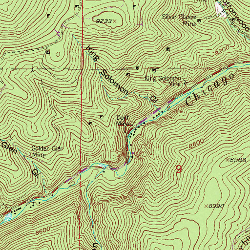 Topographic Map of Dorit Mine, CO