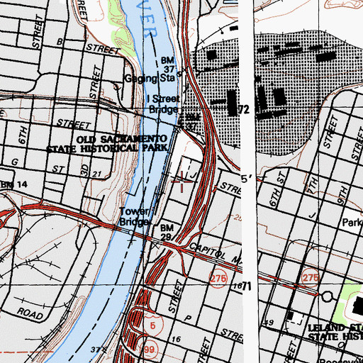 Topographic Map of Heywood Building, CA