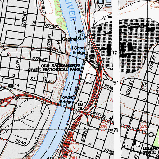 Topographic Map of Old Eagle Theater, CA