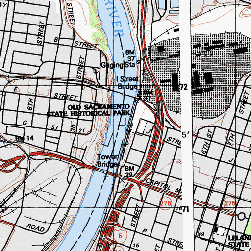 Topographic Map of Peoples Market, CA