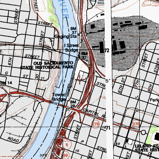 Topographic Map of Pony Express Monument, CA